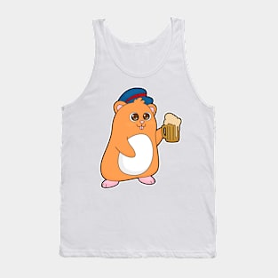 Hamster with Beer Tank Top